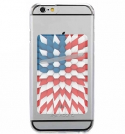 Porte Carte adhésif pour smartphone 3D Poly USA flag