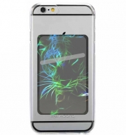 Porte Carte adhésif pour smartphone Abstract neon Leopard
