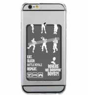 Porte Carte adhésif pour smartphone Battle Royal FN Eat Sleap Repeat Dance