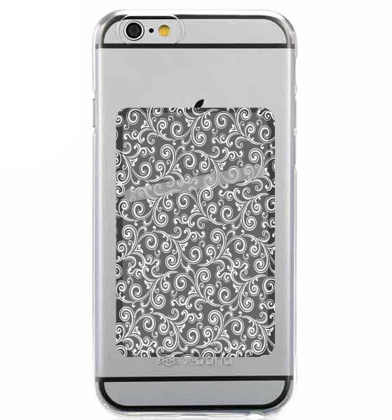 Porte Carte adhésif pour smartphone black and white swirls