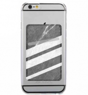 Porte Carte adhésif pour smartphone Black Striped Marble