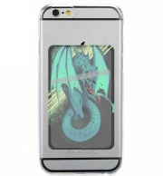 Porte Carte adhésif pour smartphone Dragon bleu