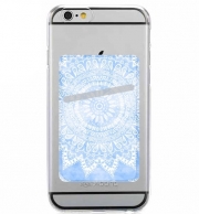 Porte Carte adhésif pour smartphone Bohemian Flower Mandala in Blue