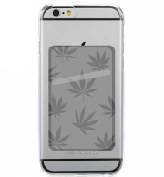 Porte Carte adhésif pour smartphone Feuille de cannabis Pattern