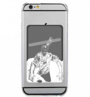 Porte Carte adhésif pour smartphone chainsaw man black and white