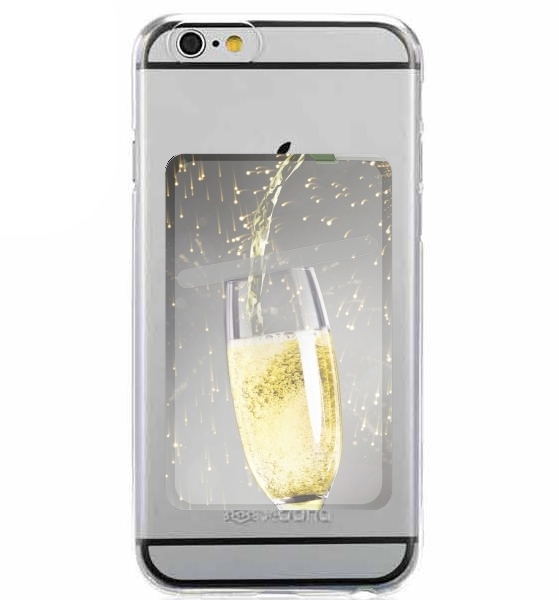 Porte Carte adhésif pour smartphone Champagne is Party