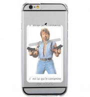 Porte Carte adhésif pour smartphone Chuck Norris Against Covid