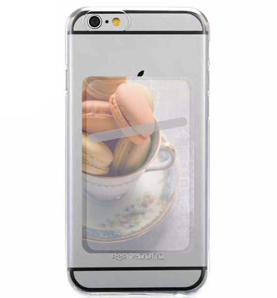 Porte Carte adhésif pour smartphone Dainty Maccaron Salon de thé