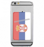 Porte Carte adhésif pour smartphone Drapeau Serbie