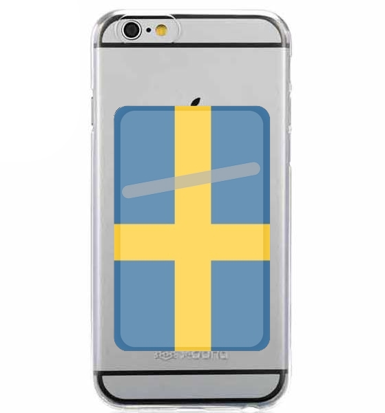 Porte Carte adhésif pour smartphone Drapeau Suede