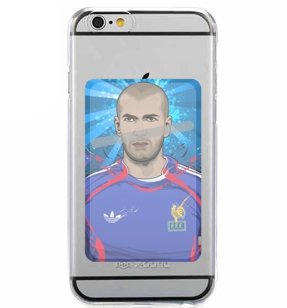 Porte Carte adhésif pour smartphone Football Legends: Zinedine Zidane France