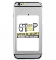 Porte Carte adhésif pour smartphone Gilet Jaune Stop aux taxes
