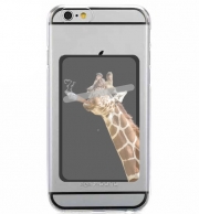 Porte Carte adhésif pour smartphone Girafe smoking cigare