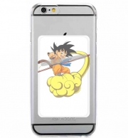Porte Carte adhésif pour smartphone Goku Kid on Cloud GT