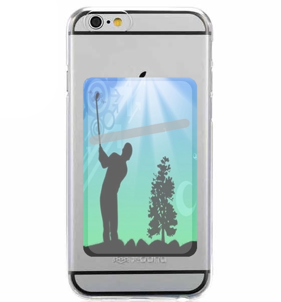 Porte Carte adhésif pour smartphone Golf Bleu et Noir