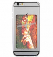 Porte Carte adhésif pour smartphone Bob Marley Painting Art