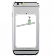 Porte Carte adhésif pour smartphone Husky Dog in the pocket