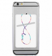 Porte Carte adhésif pour smartphone Infinity Love Blanc