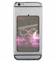 Porte Carte adhésif pour smartphone Infinity Stars violet