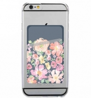 Porte Carte adhésif pour smartphone Initiale Flower