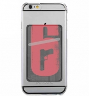 Porte Carte adhésif pour smartphone Inspiration Rainbow 6 Siege - Pistol inside Gun