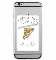 Porte Carte adhésif pour smartphone Je peux pas j'ai pizza