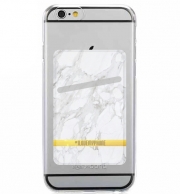 Porte Carte adhésif pour smartphone Minimal Marble White