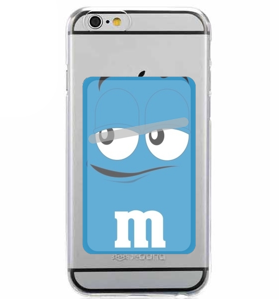 Porte Carte adhésif pour smartphone M&m's Bleu