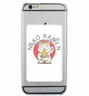 Porte Carte adhésif pour smartphone Neko Ramen Cat