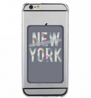 Porte Carte adhésif pour smartphone New York en Fleurs