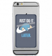 Porte Carte adhésif pour smartphone Nike Parody Just do it Late X Ronflex