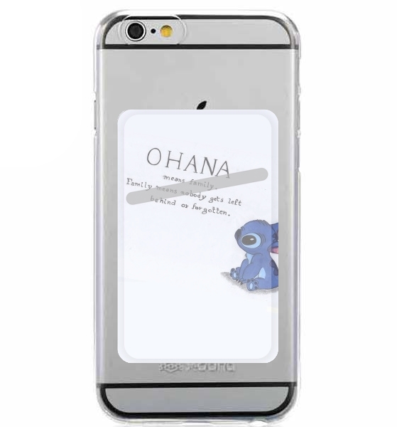 Porte Carte adhésif pour smartphone Ohana signifie famille