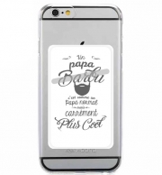 Porte Carte adhésif pour smartphone Papa Barbu comme un papa normal mais plus cool