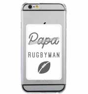 Porte Carte adhésif pour smartphone Papa Rugbyman