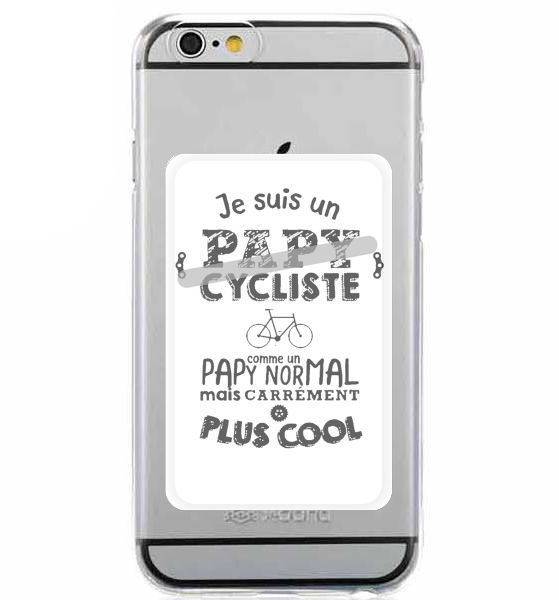 Porte Carte adhésif pour smartphone Papy cycliste