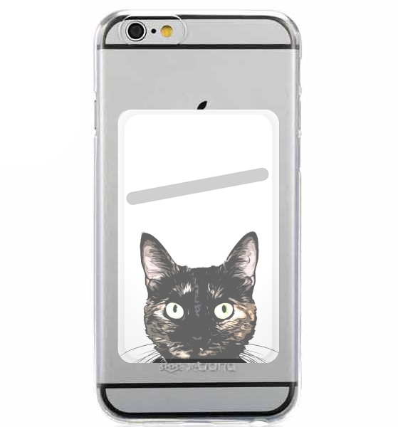 Porte Carte adhésif pour smartphone Peeking Cat