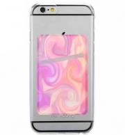 Porte Carte adhésif pour smartphone pink and orange swirls