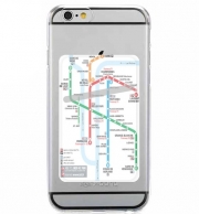 Porte Carte adhésif pour smartphone Plan de metro Lyon