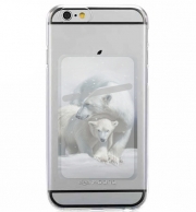 Porte Carte adhésif pour smartphone Polar bear family