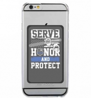Porte Carte adhésif pour smartphone Police Serve Honor Protect