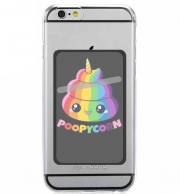 Porte Carte adhésif pour smartphone Poopycorn Caca Licorne