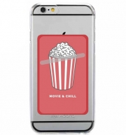 Porte Carte adhésif pour smartphone Popcorn movie and chill