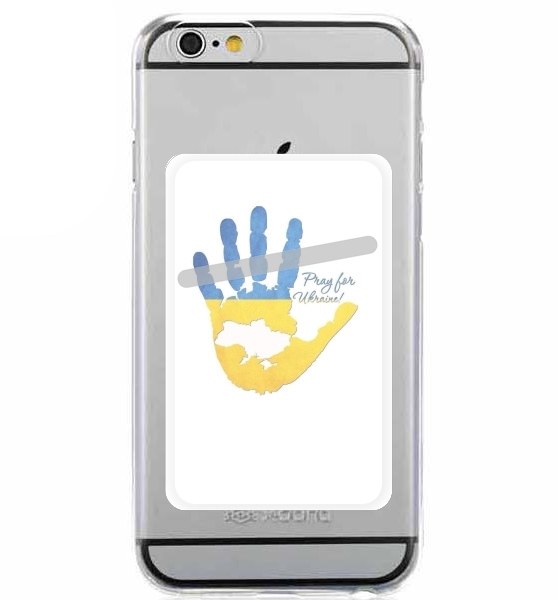 Porte Carte adhésif pour smartphone Pray for ukraine