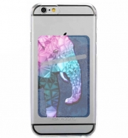 Porte Carte adhésif pour smartphone rainbow elephant
