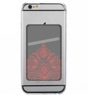 Porte Carte adhésif pour smartphone Red Glitter Flower