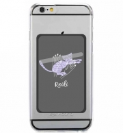 Porte Carte adhésif pour smartphone Reiki Animal chat violet