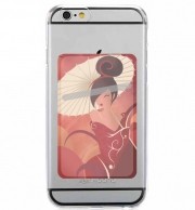 Porte Carte adhésif pour smartphone Sakura Asian Geisha