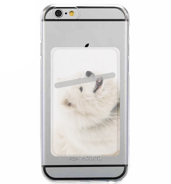 Porte Carte adhésif pour smartphone samoyede dog