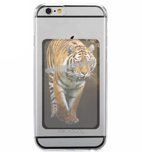 Porte Carte adhésif pour smartphone Siberian tiger