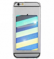 Porte Carte adhésif pour smartphone Striped Colorful Glitter